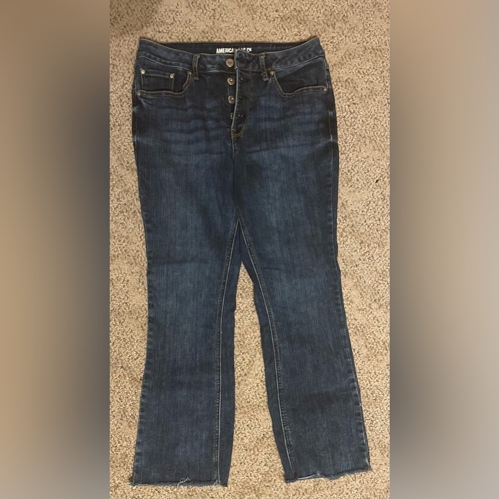 AMERICAN RAG Button Fly High Rise Kick Flare Jeans Size 9
